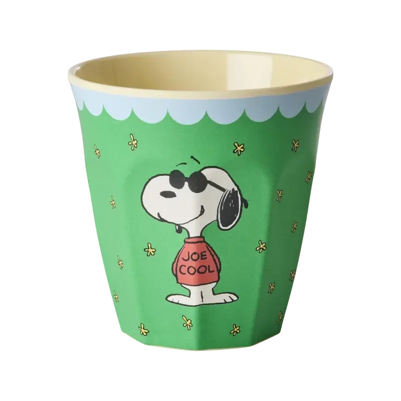 RICE Bicchiere in Melamina Snoopy Joe Cool Verde – 250 ml