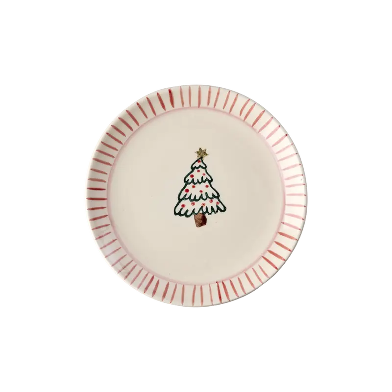 RICE Piatto Dolce Natalizio in Ceramica – Albero di Natale