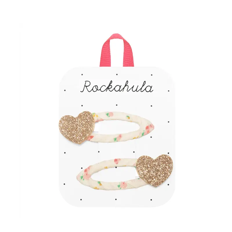 Rockahula- Mollette cuori dorati glitterati