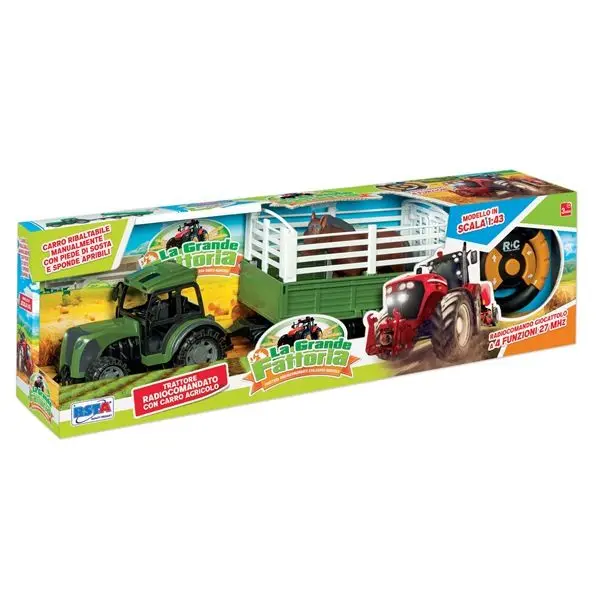 RS Toys Trattore Radiocomandato RC Carro Bestiame 11449
