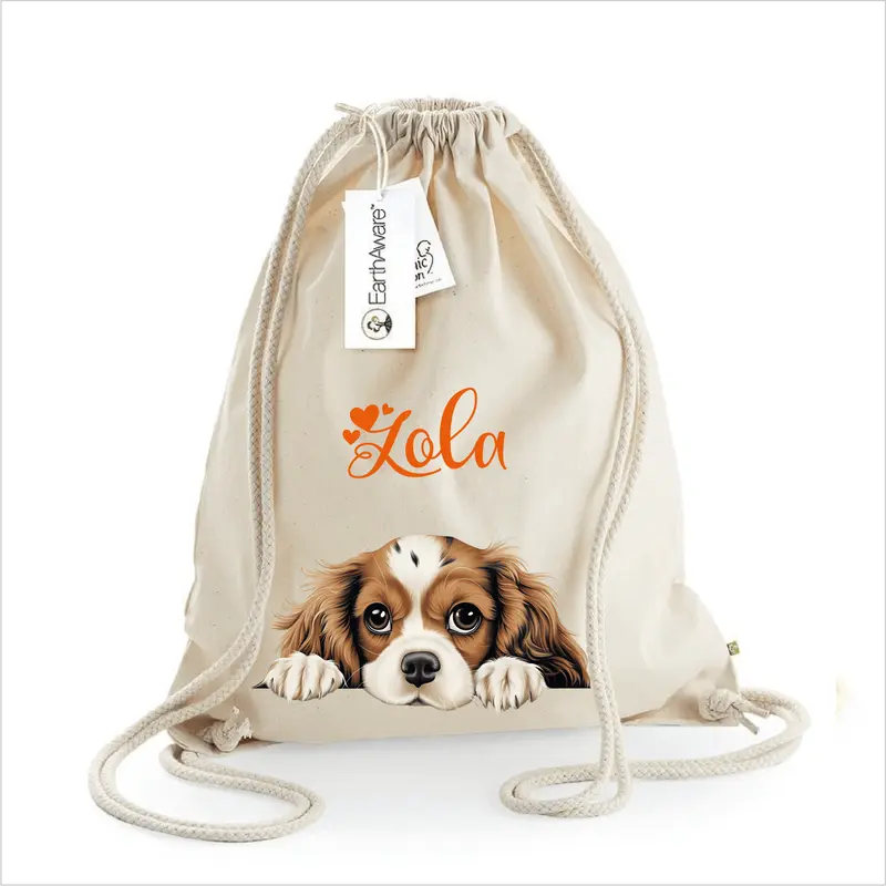 Sacca porta oggetti personalizzata cani Cavalier King