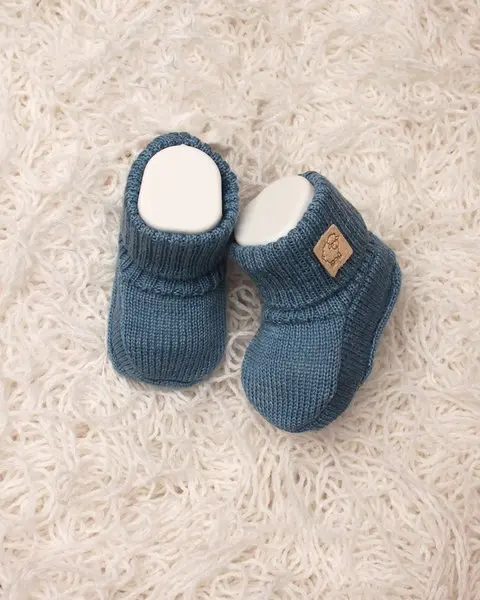 Scarpine neonato pura lana merino leggere - Maglificio di Verona