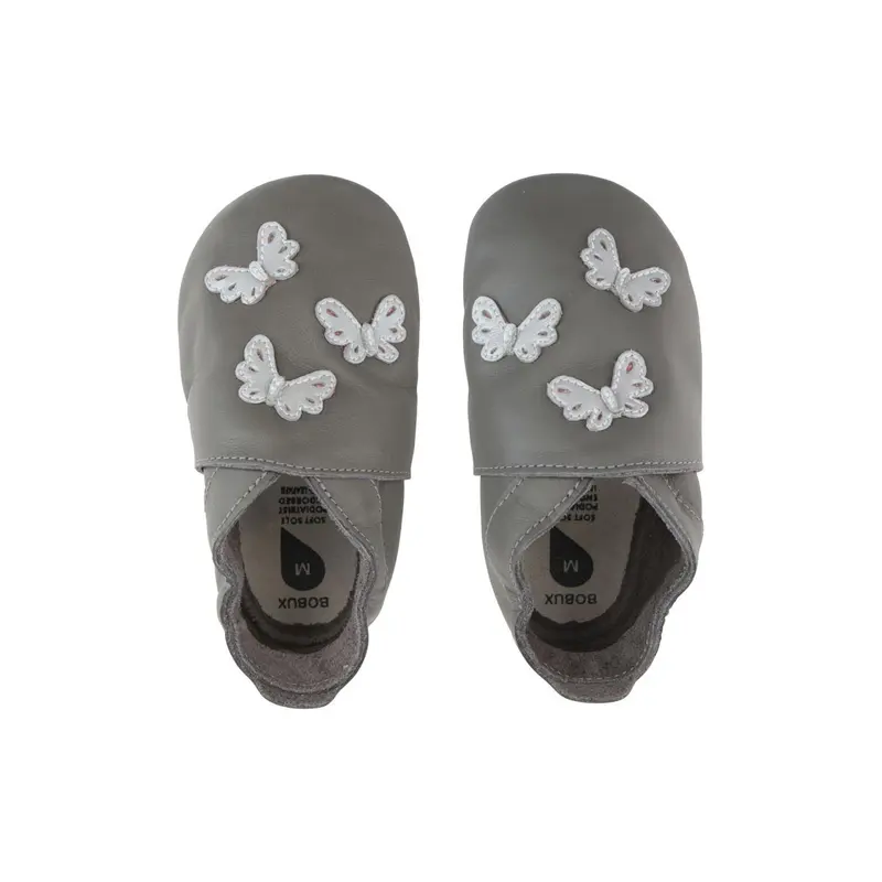 Scarpine Soft Sole Farfalle grigie