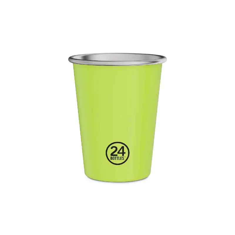 Set 2 Bicchieri in Acciaio Inox 'Cambia Colore' REactive (Giallo/Verde)