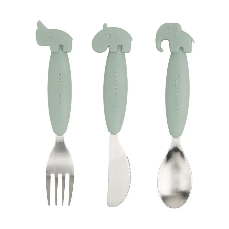 Set 3 Posate Anti-Scivolo - Acciaio inossidabile
