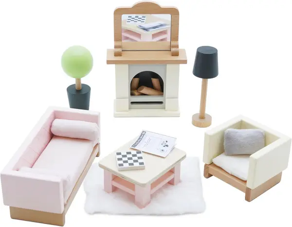 Set Arredo Salotto Daisylane in Legno per Casa delle Bambole