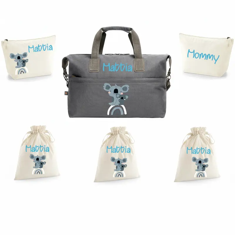 Set Borsone medio koala arcobaleno