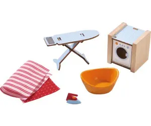 Set Bucato - Accessori in legno e stoffa per la Casa delle bambole