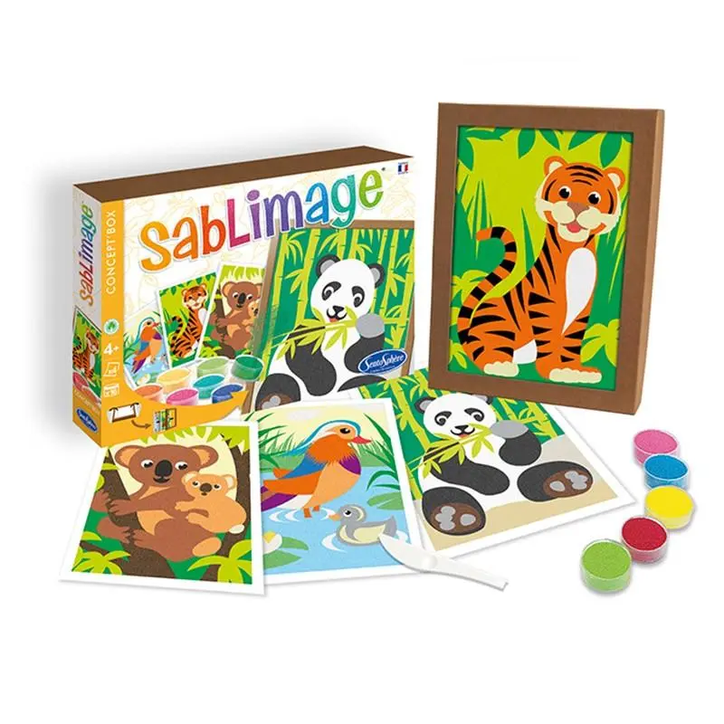 Set creativo con sabbia colorata
