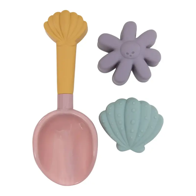 Set da spiaggia con paletta e formine per la sabbia - Rosa - Sirena da sogno