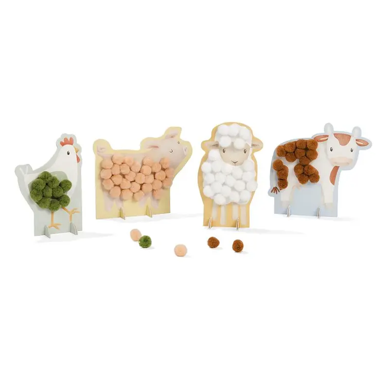 Set di bricolage Pom-pom Little Farm