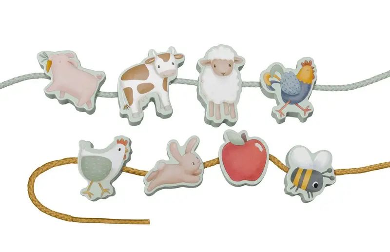 Set di sagome da infilare in legno - Little Farm