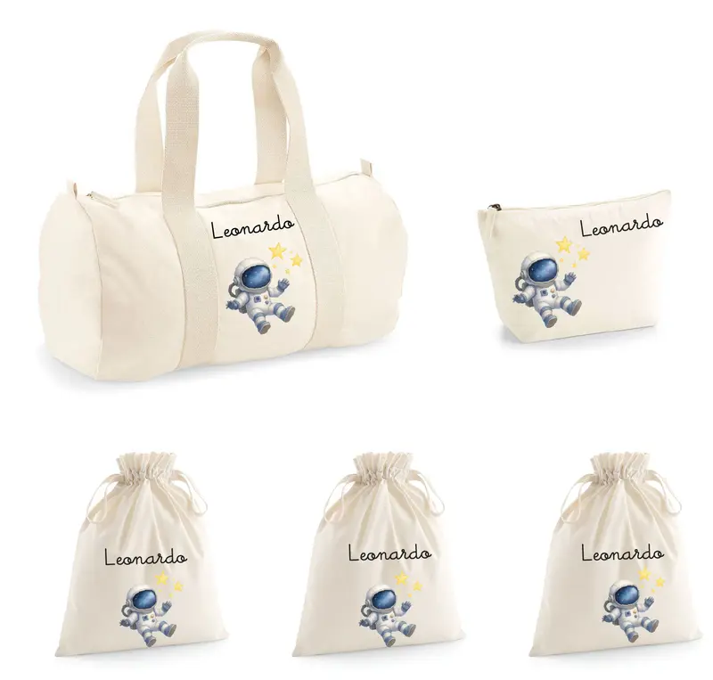 Set Nascita Borsone Baby Personalizzato - Tema Astronauta