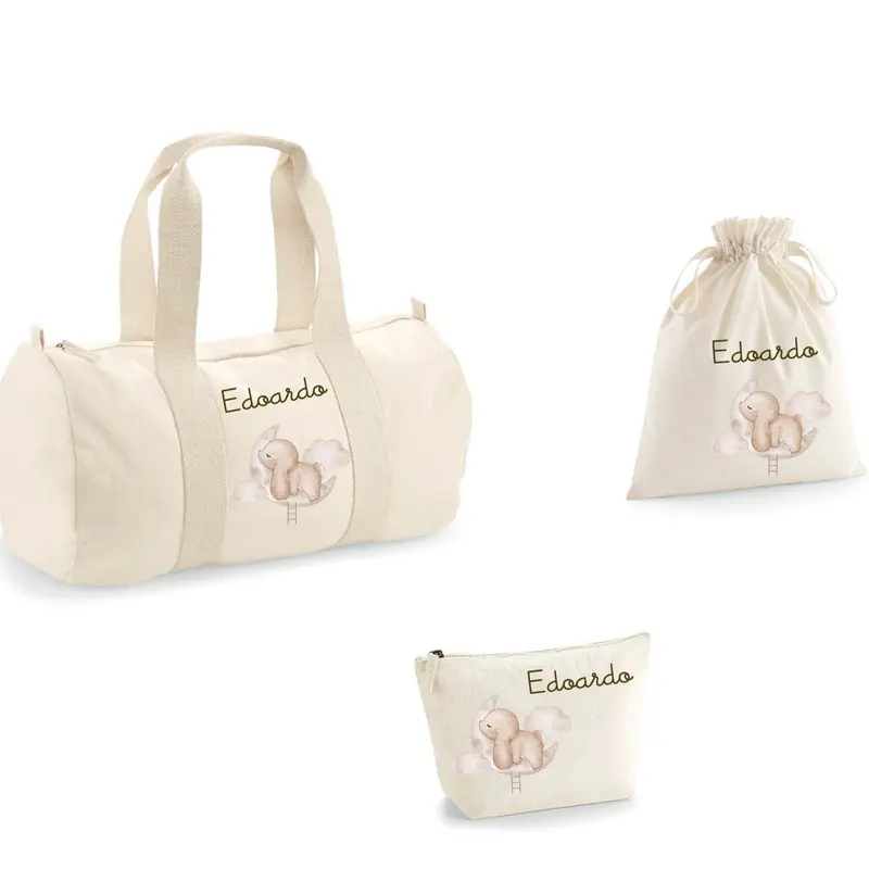 Set Nascita Borsone Baby Personalizzato - Tema Coniglietto su Nuvola