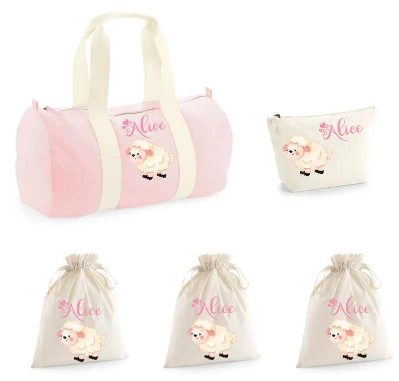 Set Nascita Borsone Baby Personalizzato - Tema Pecorella