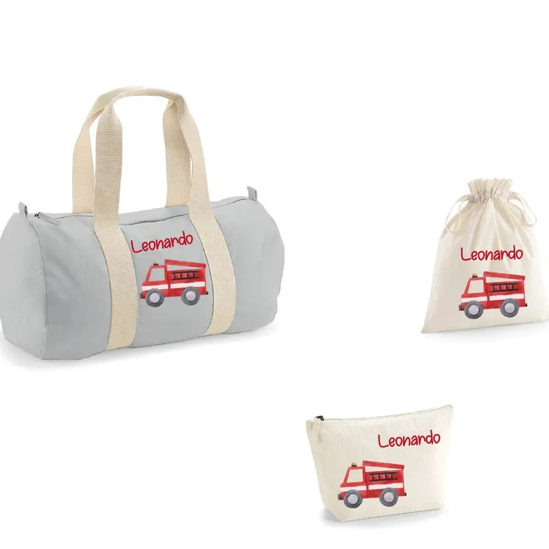 Set Nascita Borsone Baby Personalizzato - Tema Pompieri