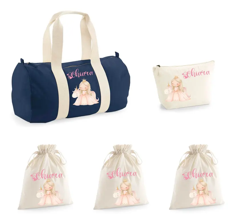 Set Nascita Borsone Baby Personalizzato - Tema Principessa Unicorno
