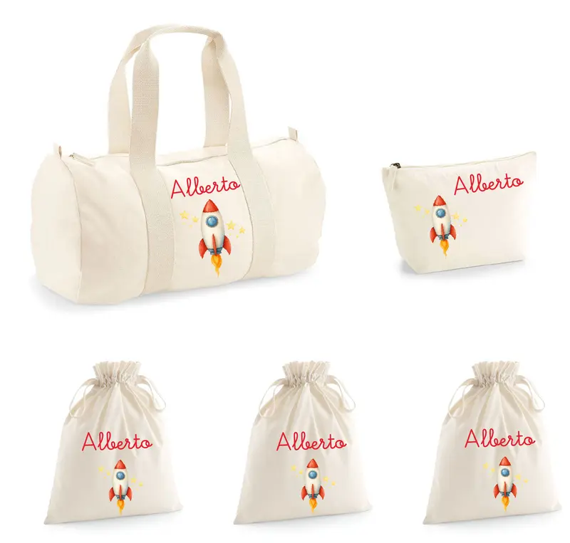 Set Nascita Borsone Baby Personalizzato - Tema Razzo