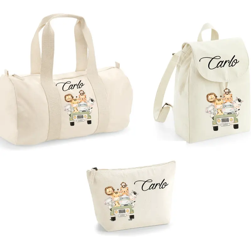 Set Nascita Borsone Baby Personalizzato - Tema Safari