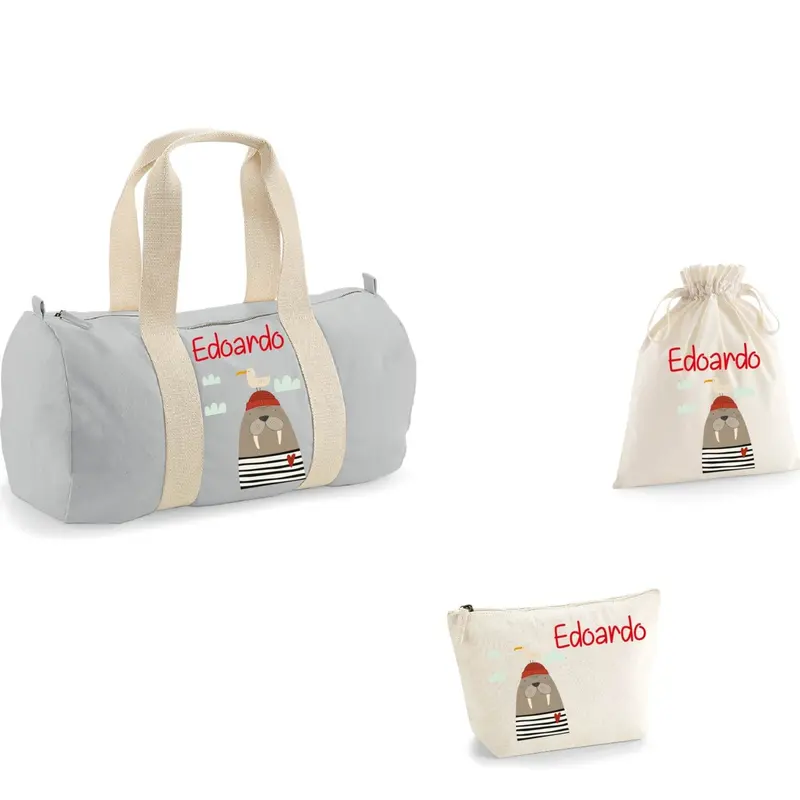 Set Nascita Borsone Baby Personalizzato - Tema Tricheco