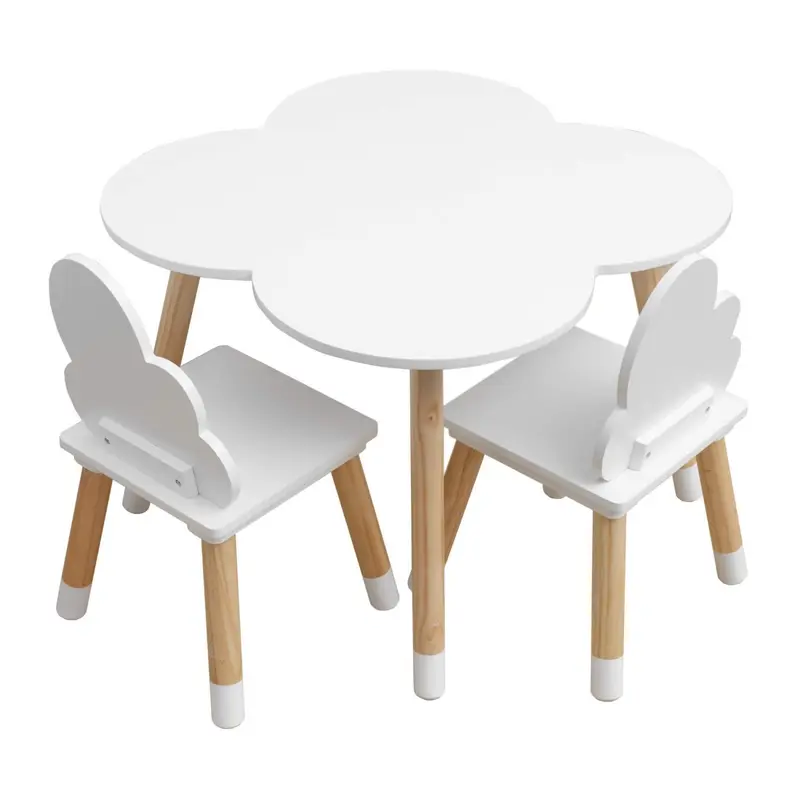 Set tavolino e sedie nuvola bianco