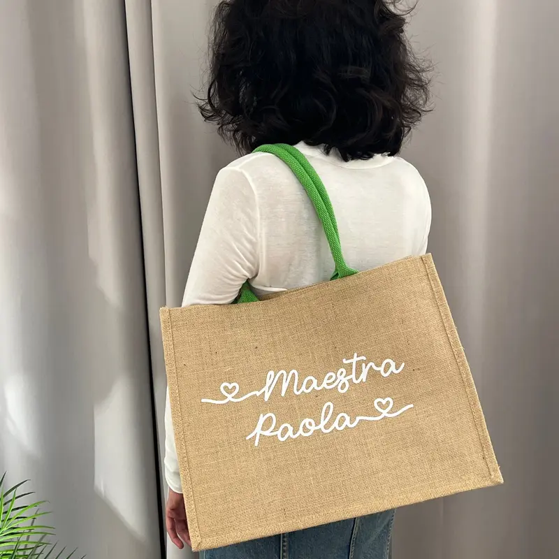 Shopper Maestra Elegante Personalizzata con Nome – Regalo Fine Anno Insegnante