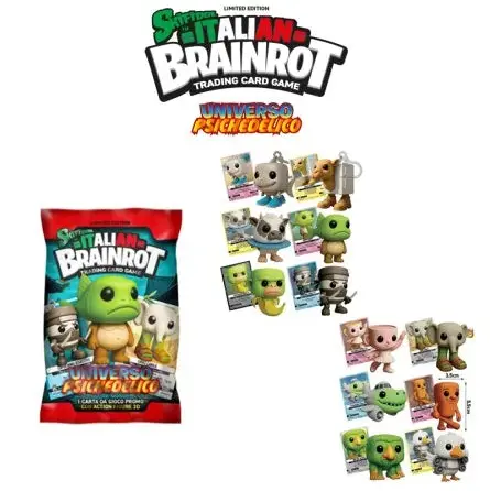 Skifidol Italian Brainrot Portachiavi 3D con Carta Promo