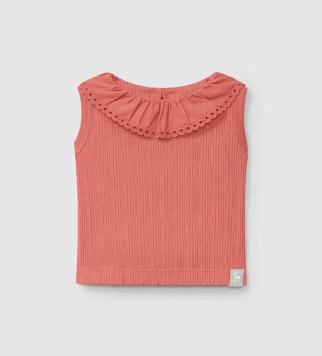 Snug - canotta millerighe corallo