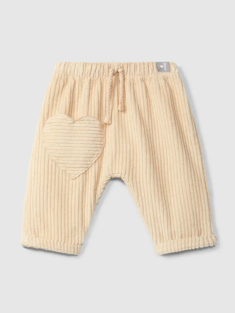 Snug - pantalone velluto con tasca cuore