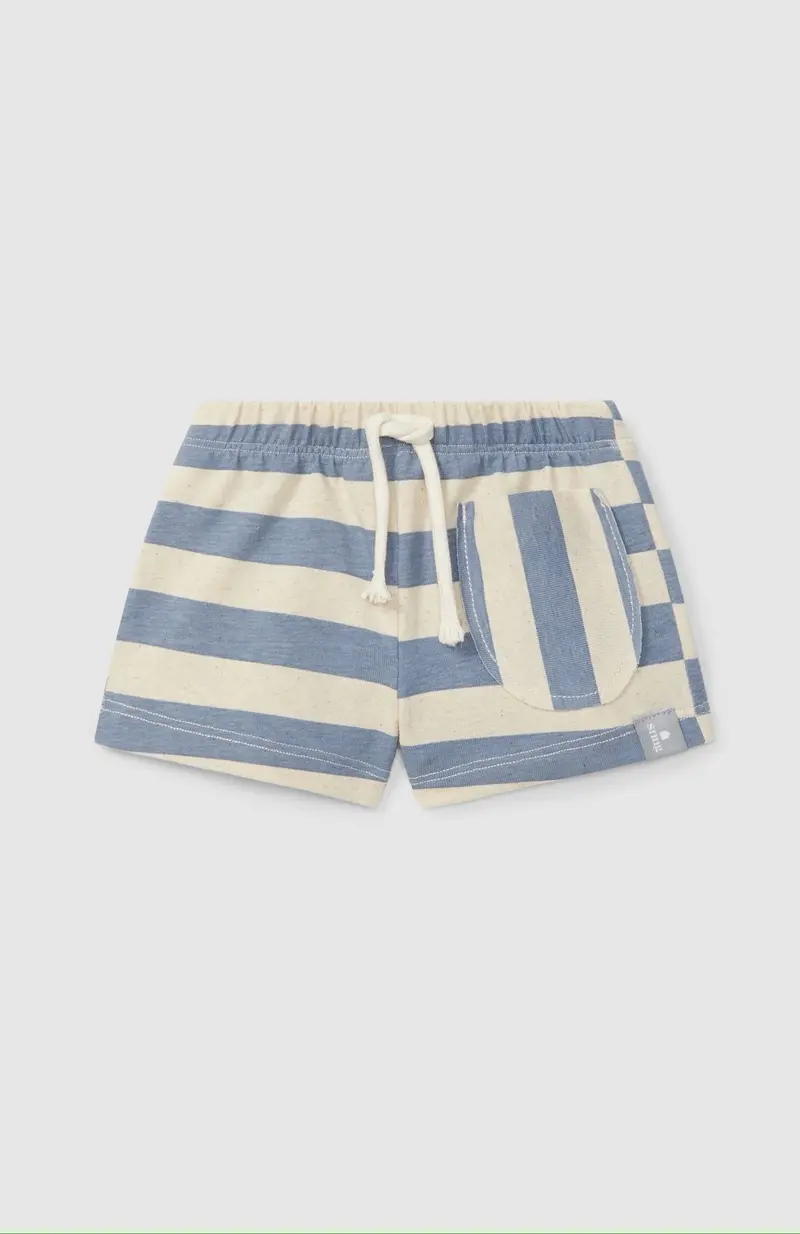 Snug - short cotone righe indigo