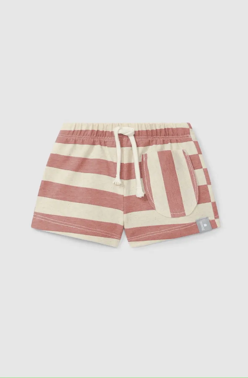 Snug - shorts cotone righe terracotta