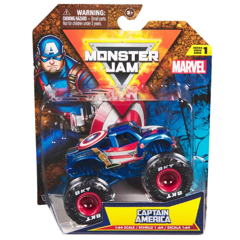 Spin Master - Monster Jam Veicoli Ufficiale Marvel Pack 1
