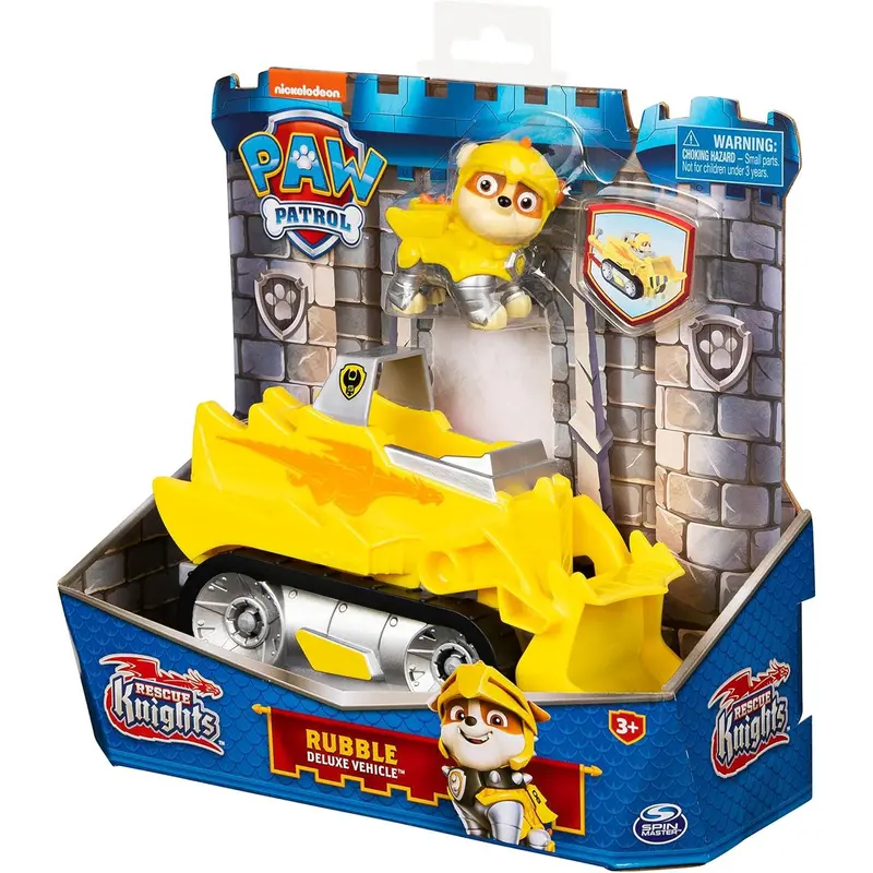 Spin Master - Paw Patrol Veicolo tematizzato di Salvataggio Knights di Rubble