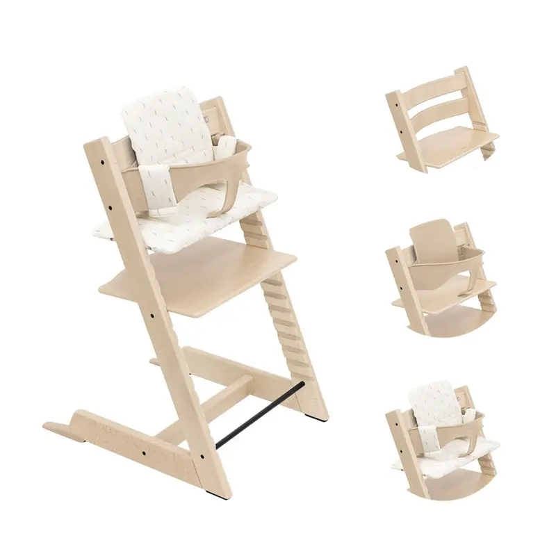 Stokke - Sedia Tripp Trapp in Rovere + Baby Set + Cuscino