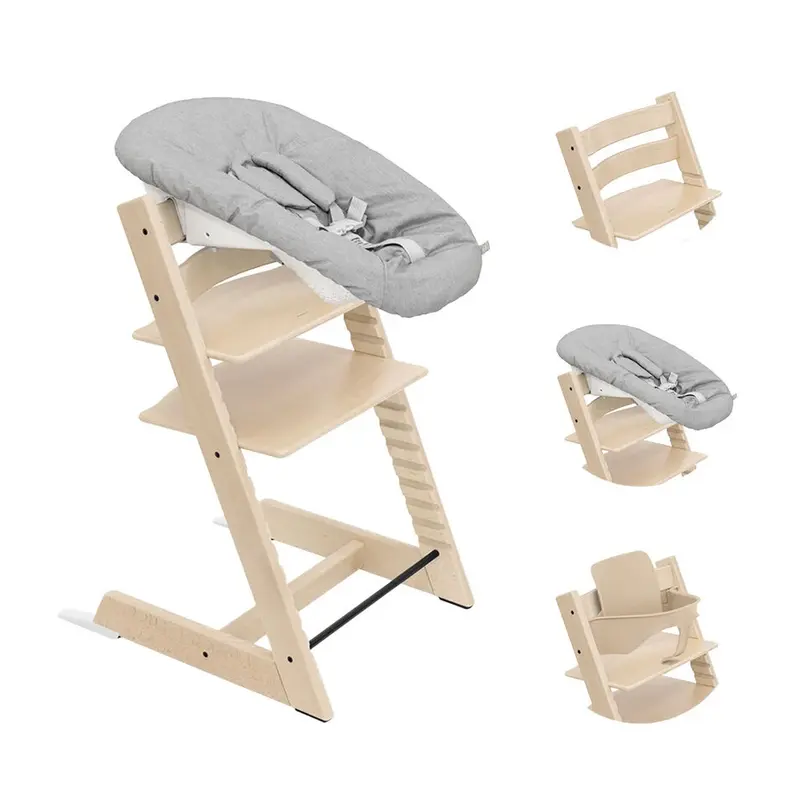 Stokke - Sedia Tripp Trapp in Rovere + Baby Set² + Newborn Set