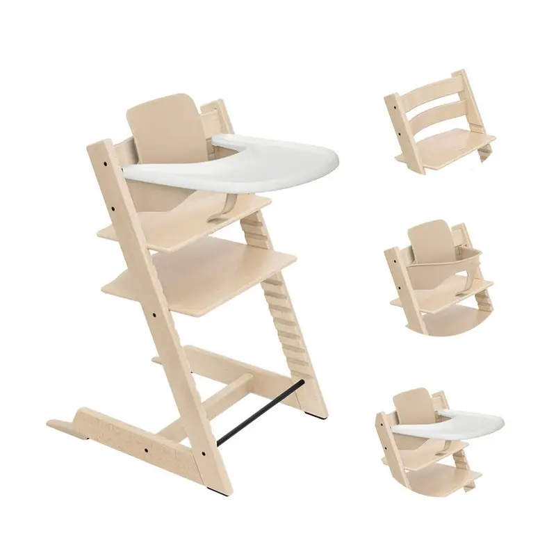 Stokke - Sedia Tripp Trapp in Rovere + Baby Set² + Vassoio