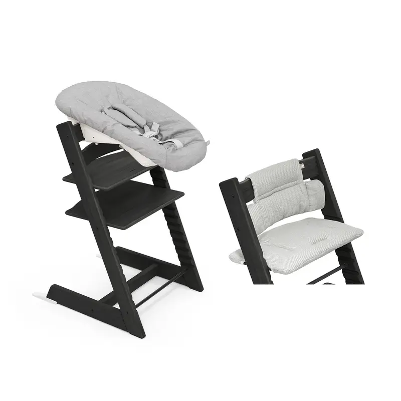 Stokke - Sedia Tripp Trapp in Rovere + Newborn Set + Cuscino