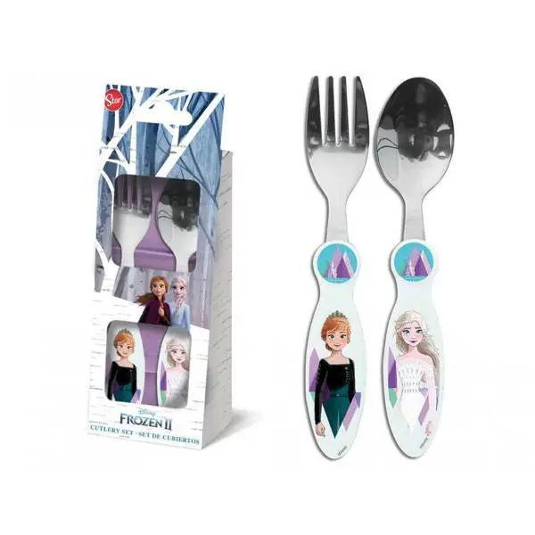 Stor posate in metallo forchetta e cucchiaio Frozen II The Snow Queen ST 60418