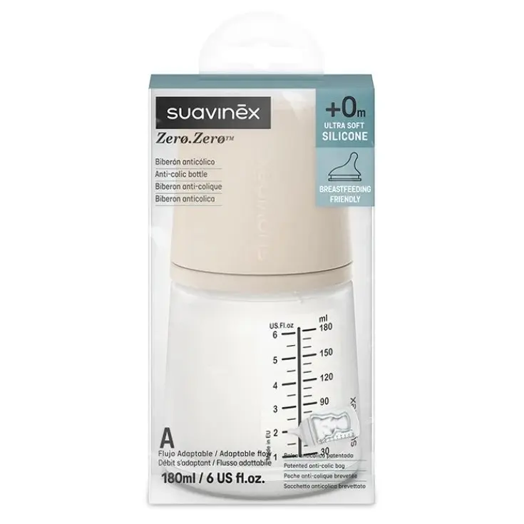 SUAVINEX - BIBERON SPECIALE ALLATTAMENTO ZERO.ZERO NUDE 180ML