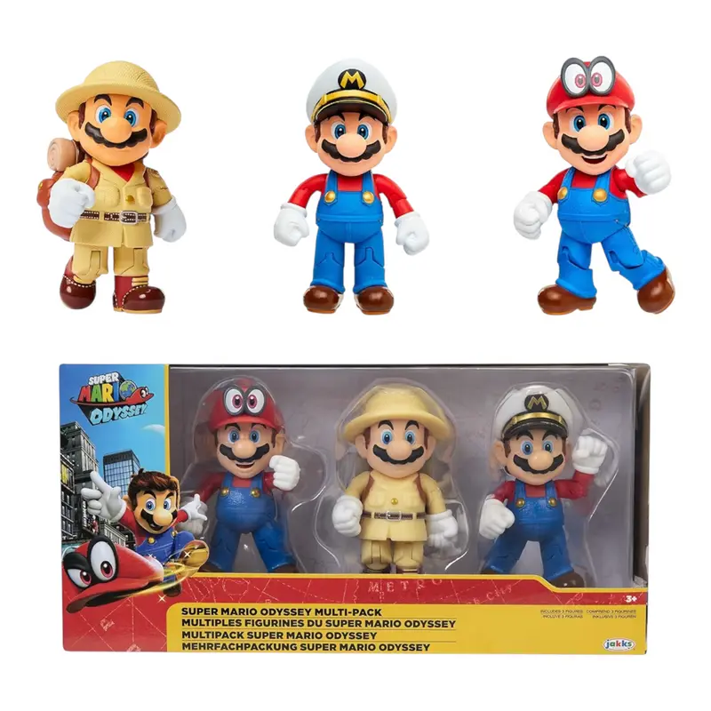 Super Mario Odyssey Pack 3 personaggi 10 cm