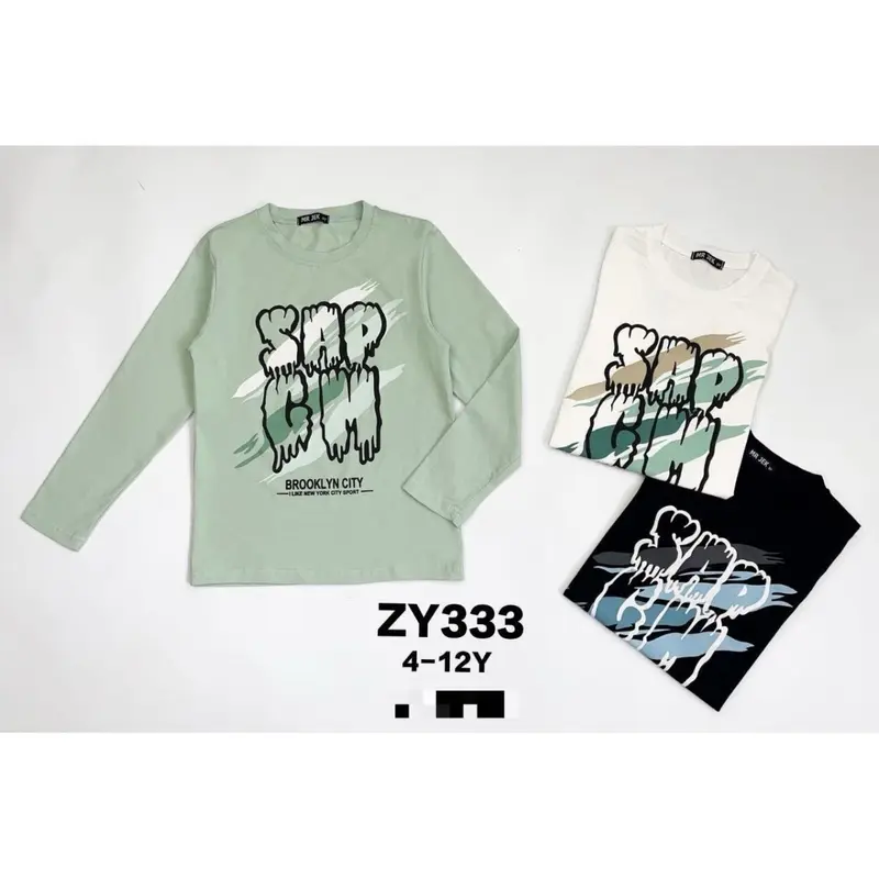 T-Shirt Bambino a Manica Lunga Cotone MR Jek ZY333