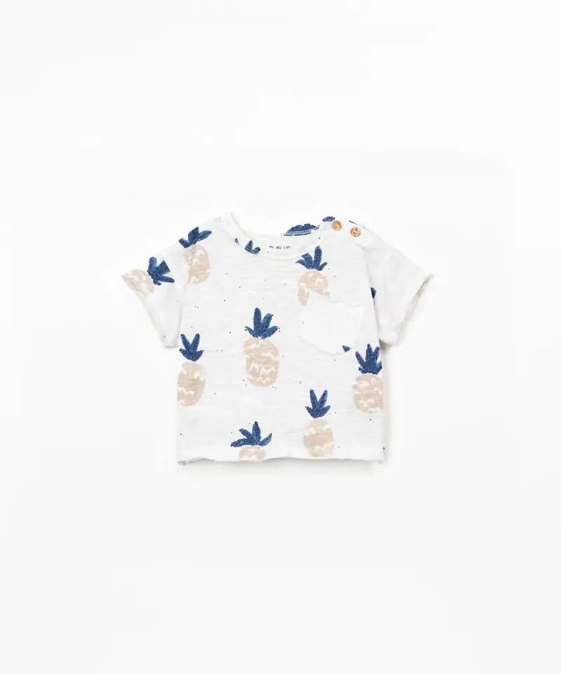 T-SHIRT DI MAGLIA FIAMMA CON STAMPA