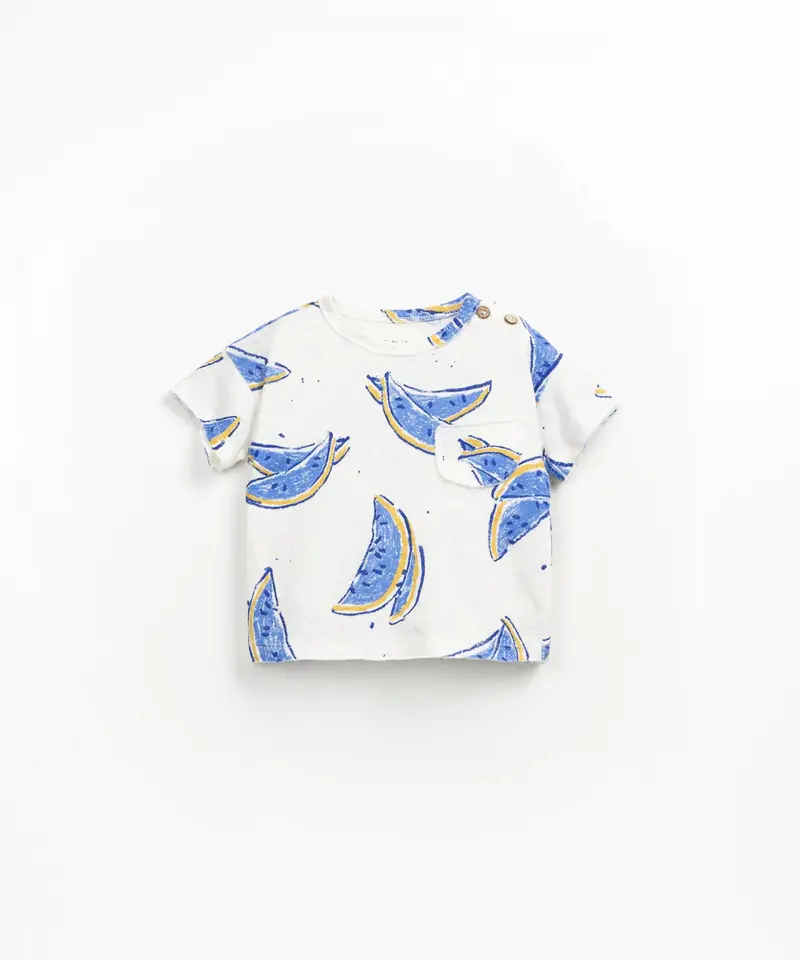 T-shirt in jersey stampato