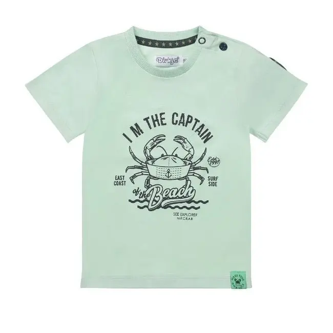 T-Shirt neonato in Cotone verde R50731 DIRKJE