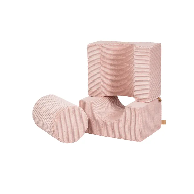 Tactical Bricks 3 blocks - soft Playground - Powder Pink