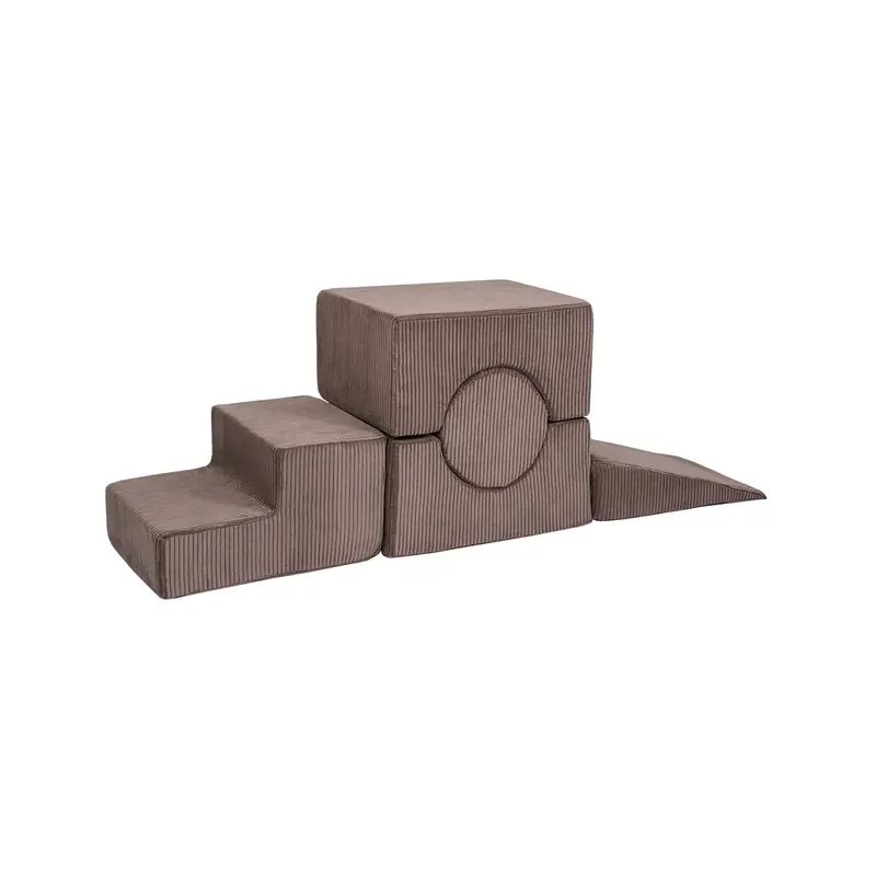 Tactical Bricks 5 blocks - soft Playground - Brown