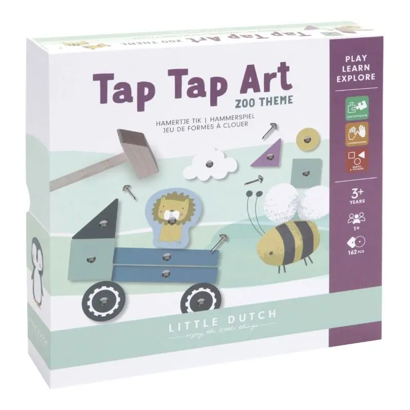 TAP TAP ART SET ZOO - 162 Pezzi Little Dutch