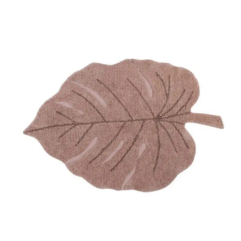 Tappeto lavabile Foglia di Monstera - 97% cotone naturale - Lavabile in lavatrice