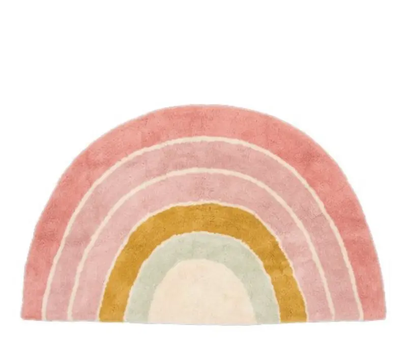 Tappeto rosa arcobaleno - 80x130 cm