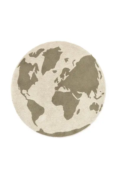 Tappeto tondo lavabile World Ma - Ø 120 cm - Linea Rugcycled